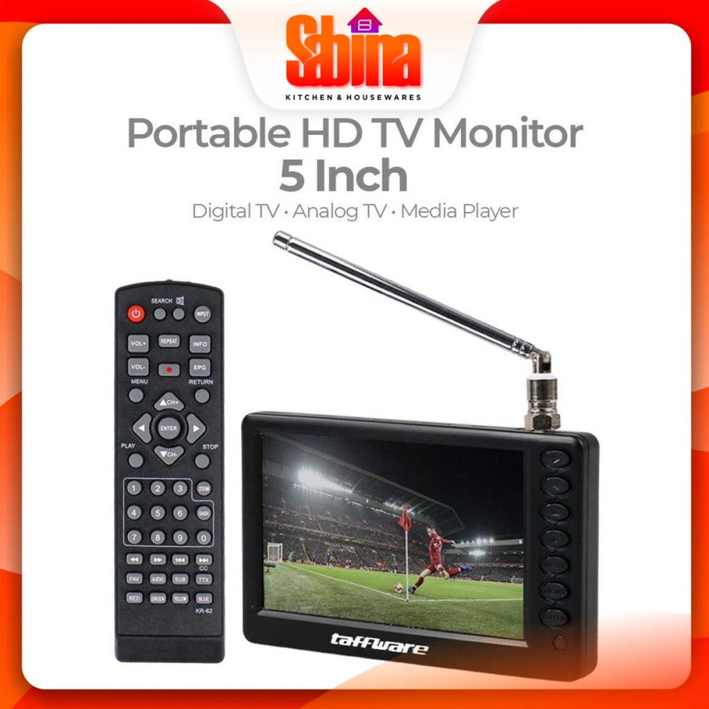Televisi Mini Portable HD TV Monitor 5 Inch DVB-T2 Analog