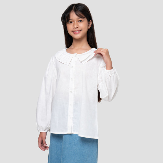 Nevada Double Collar Kemeja Anak Perempuan 123842361