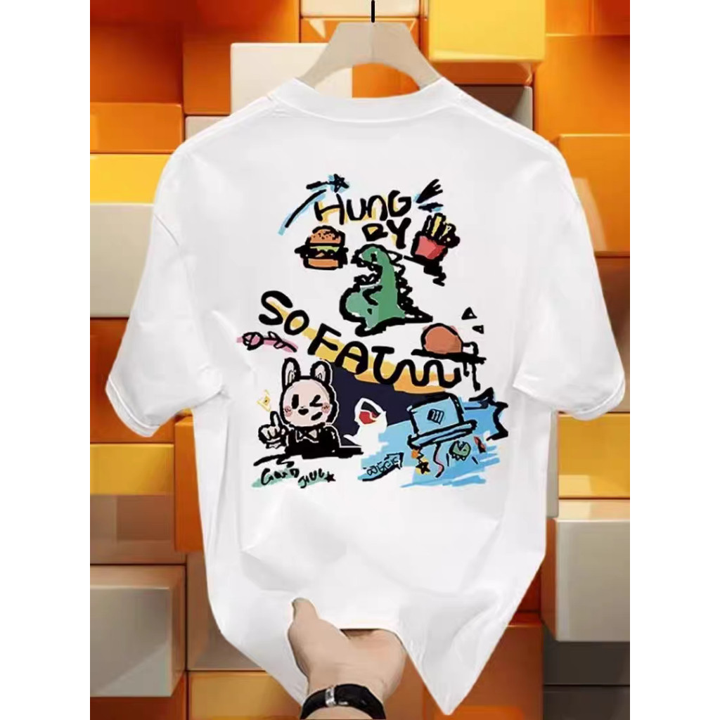 Kaos Pria Katun Tebal Hip-Hop Premium Cotton