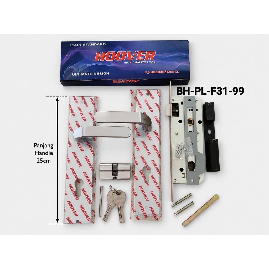 Handle Kunci Pintu Full set dengan 3 varian HOOVER /handle pintu 1set gagang Oval
