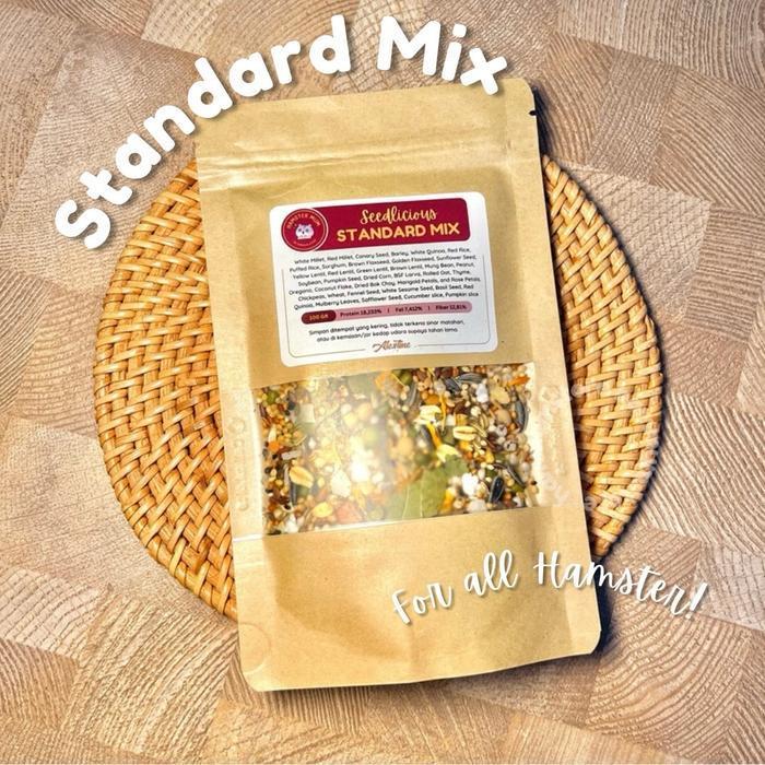 SEEDLICIOUS Seedmix — Makanan Hamster Dwarf | Makanan Hamster Syrian | Seedmix Hamster | Biji Bijian