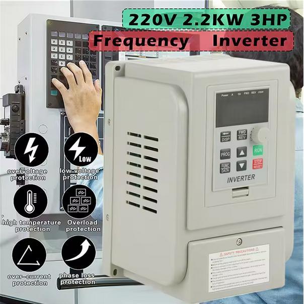 Frequency Inverter Converter VFD 2hp 1.5kw/2.2kw/4kw input 1phase 220V