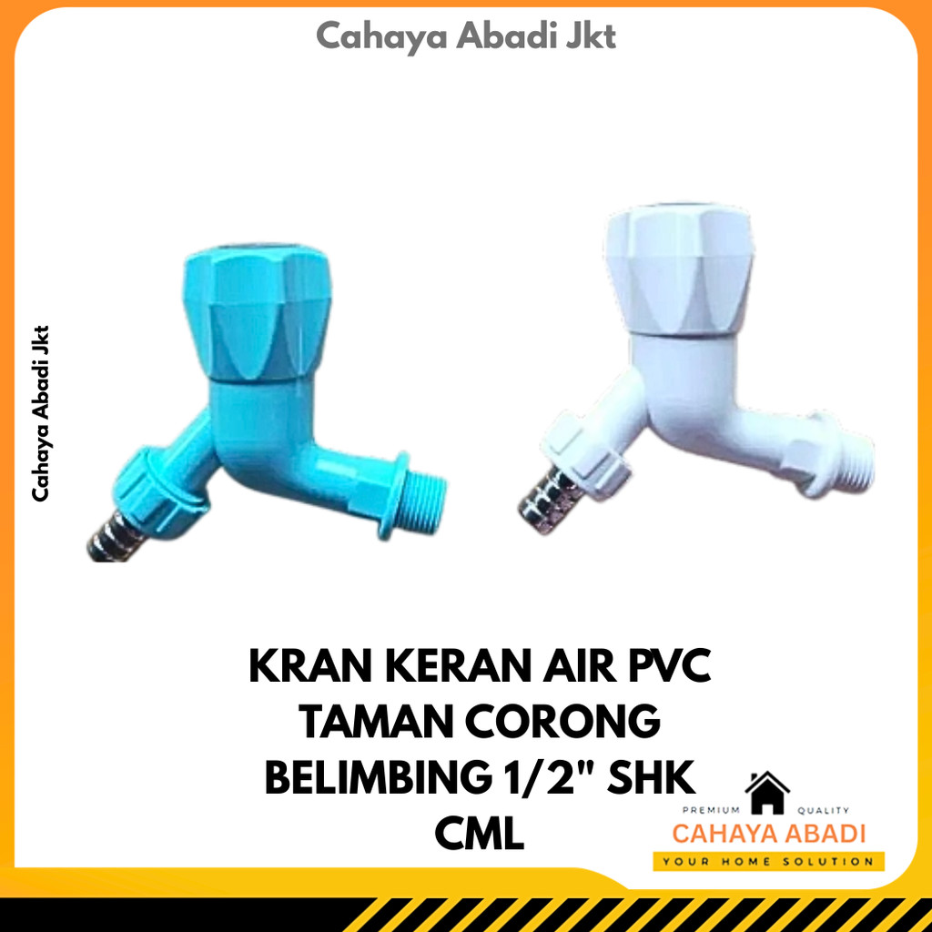 KRAN KERAN AIR PVC taman corong BELIMBING 1/2" SHK CML
