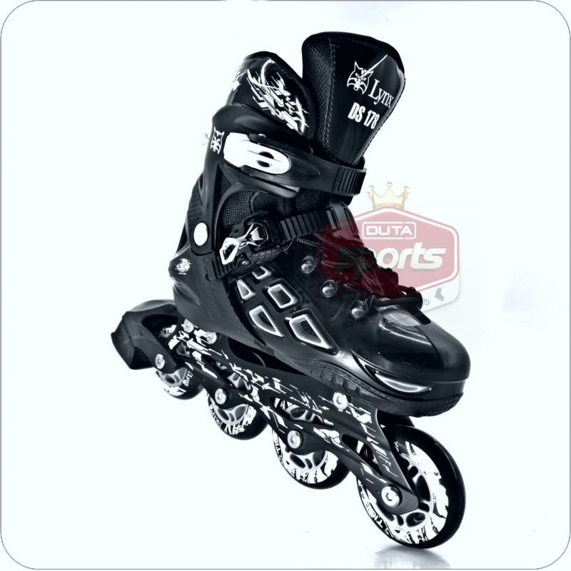 Inline Skate Lynx DS 178 Sepatu Roda Adjustable Black & Pink