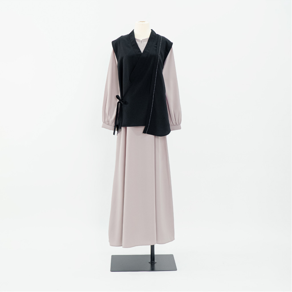 flash sale mininos nami set outer gamis muslimah setelan wanita gamis set outer