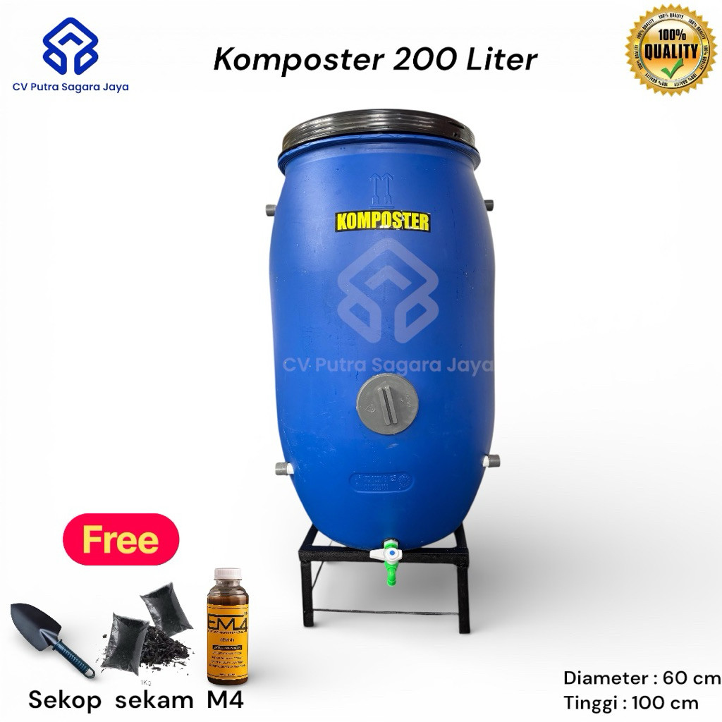 NEW Tong komposter sampah organik 120 liter, 150 liter ,200 liter Bahan HDPE ,alat pengolah sampah o