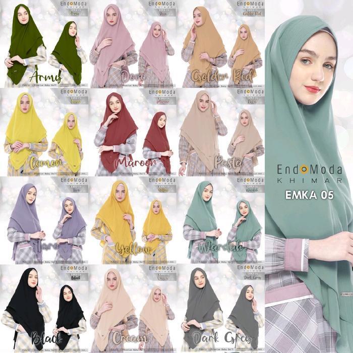 ENDOMODA FASHIONABLE KHIMAR EMKA 05 ORIGINAL GUAVA JILBAB ENDOMODA KHIMAR SYARI RINGAN GAMIS BERMERK