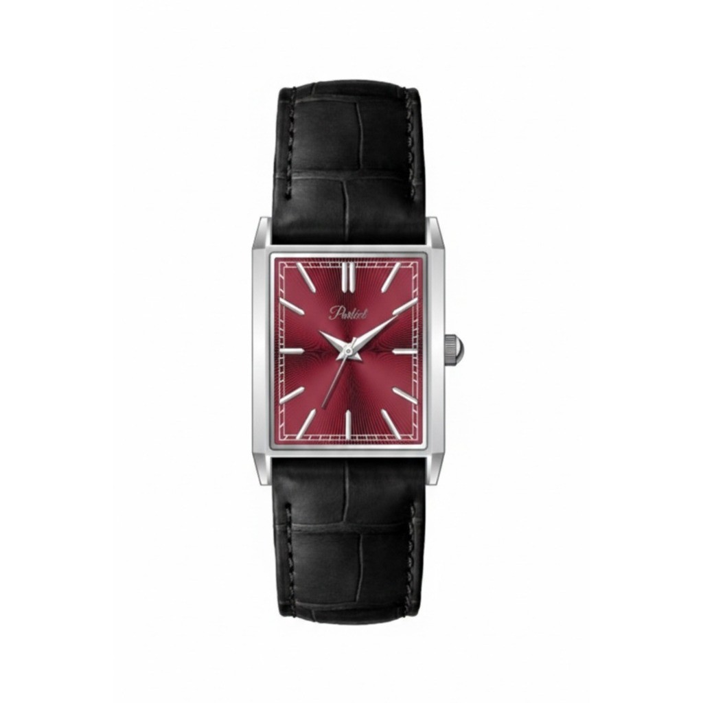 Jam Tangan Pria Persegi 25x34mm dengan Mesin Quartz Jepang, Tahan Air 3ATM, Baja Tahan Karat