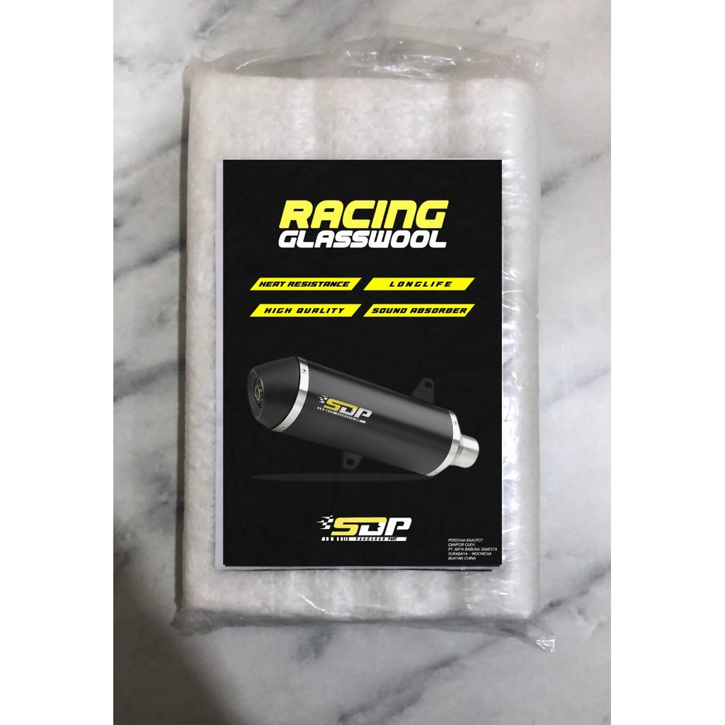 Glasswool Racing SDP – Peredam Knalpot Motor Suara Halus & Performa Maksimal