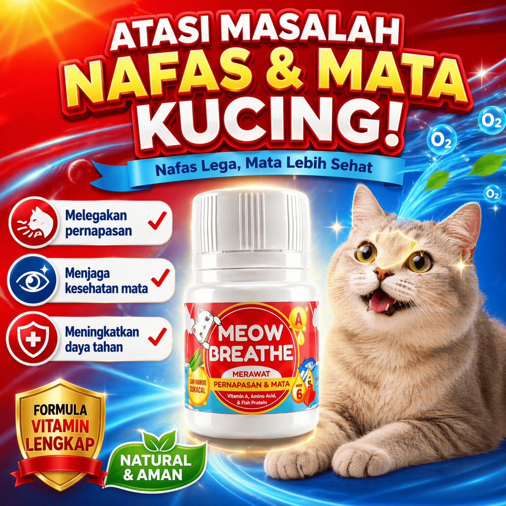 VITAMIN KUCING SEMBUHKAN FLU, MATA BELEKAN, BERSIN BERSIN, HERPES, CLAMIDIA DEWARANGGA