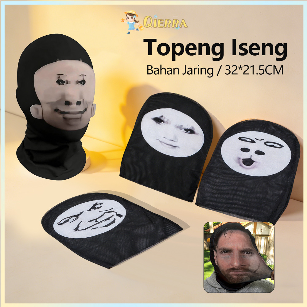 Qierra Topeng Lucu Topeng Ugly Face Lucu Unik Topeng Pelindung Sinar Matahari 3D
