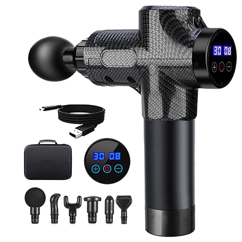 Electric Deep Tissue Massage Gun for Athletes 30-99 Speed Levels with Portable Storage Bag - Pain Re