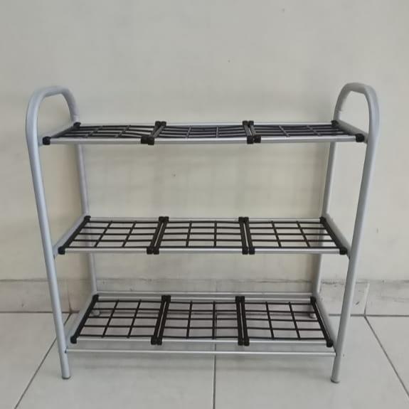 Rak Sepatu Aluminium 3 susun