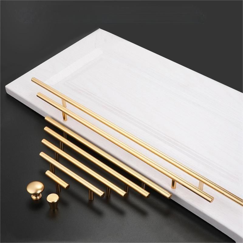 Gold Handle Lemari Panjang Gagang Pintu Laci Pakaian Furniture Minimalis Penarik Premium Akurat