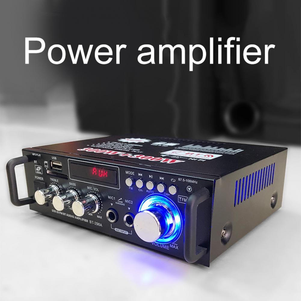 AMPLIFIER TERLARIS (Dikirim Dari Jakarta) Power Amplifier 600 watt Ampli Bluetooth BT-298A Amplifier