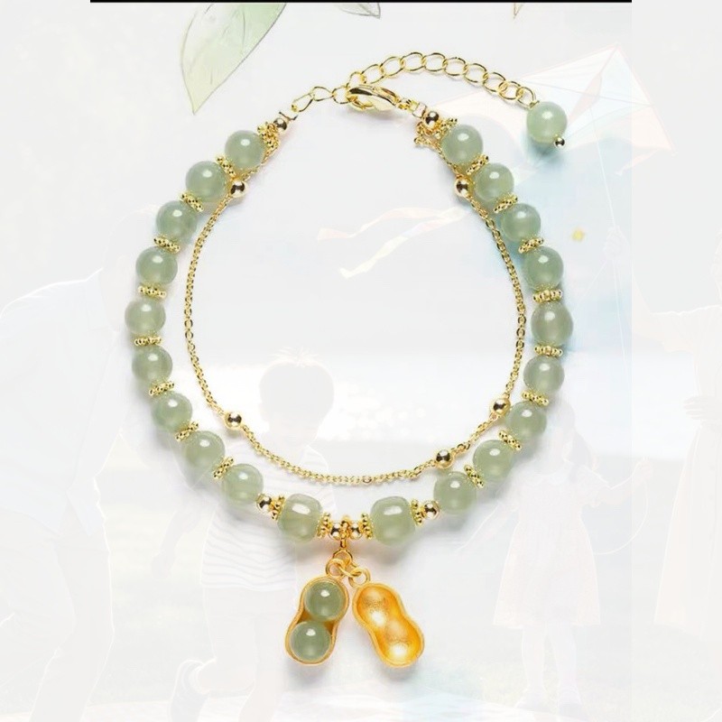 Gelang Cinnabar Wanita Elegan Adjustable Tampilan Mewah Cocok Untuk Kado Spesial