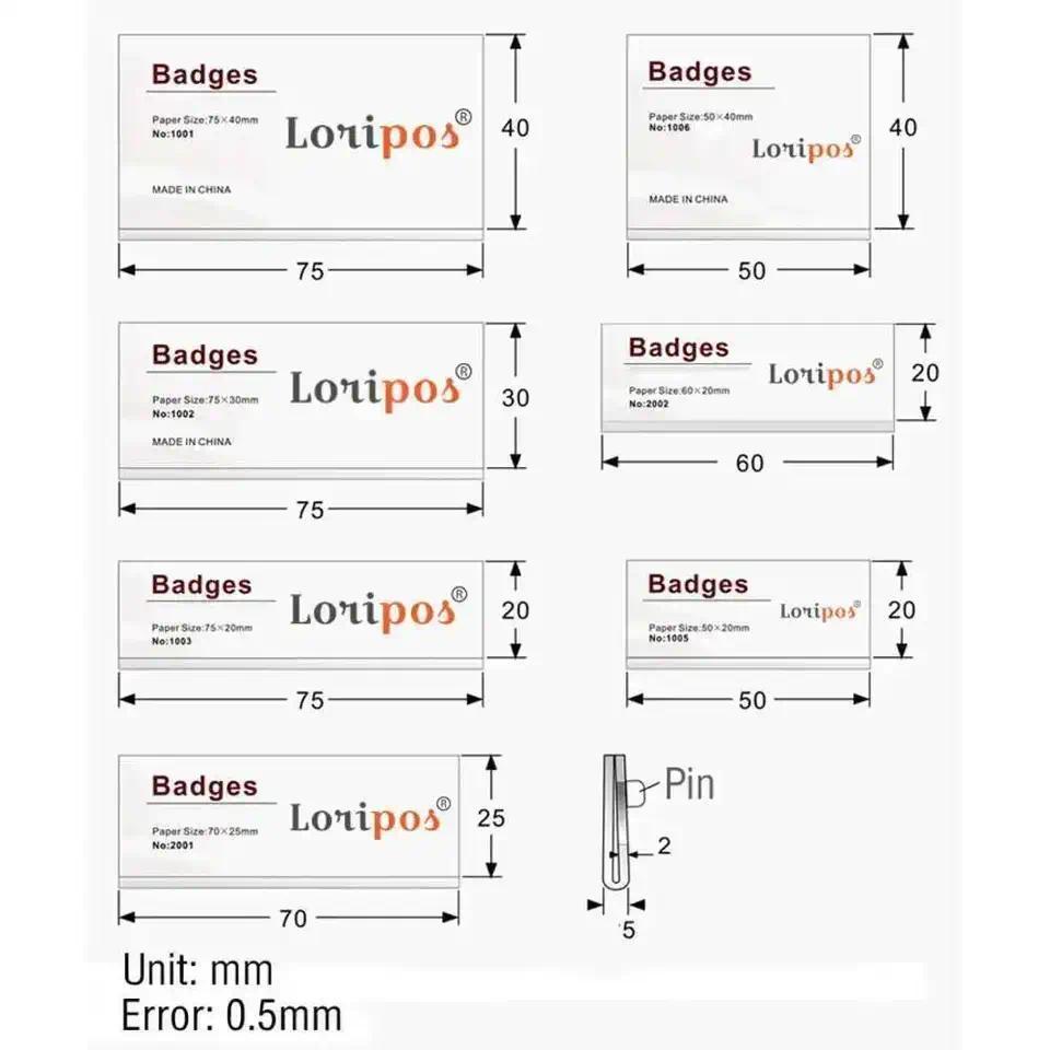 10PCS Name ID Badge Holder Case P/Magnets Acrylic Name Plate Badge Holder Card Name Tag