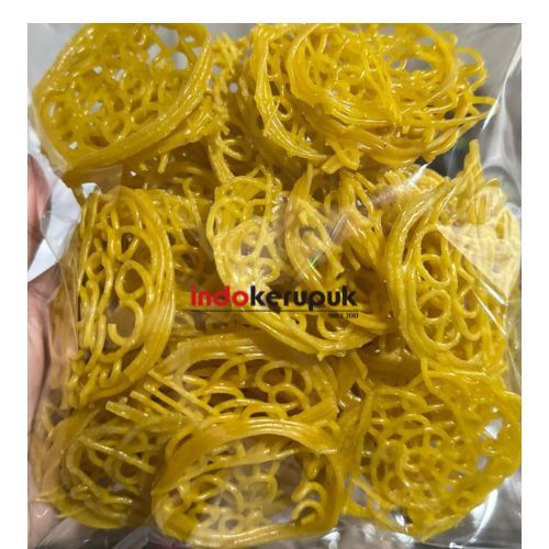Kerupuk Mie Cipluk 1kg / Krupuk Mie Besar Kuning untuk Asinan 1 Kg / Kerupuk Mie Kuning 1kg