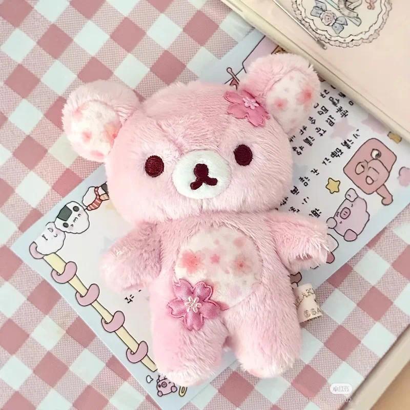 Rilakkuma Sakura Floral Bear Plush Toy Soft Stuffed Cuddly Sleeping Hug Pillow Home Decoration Birth