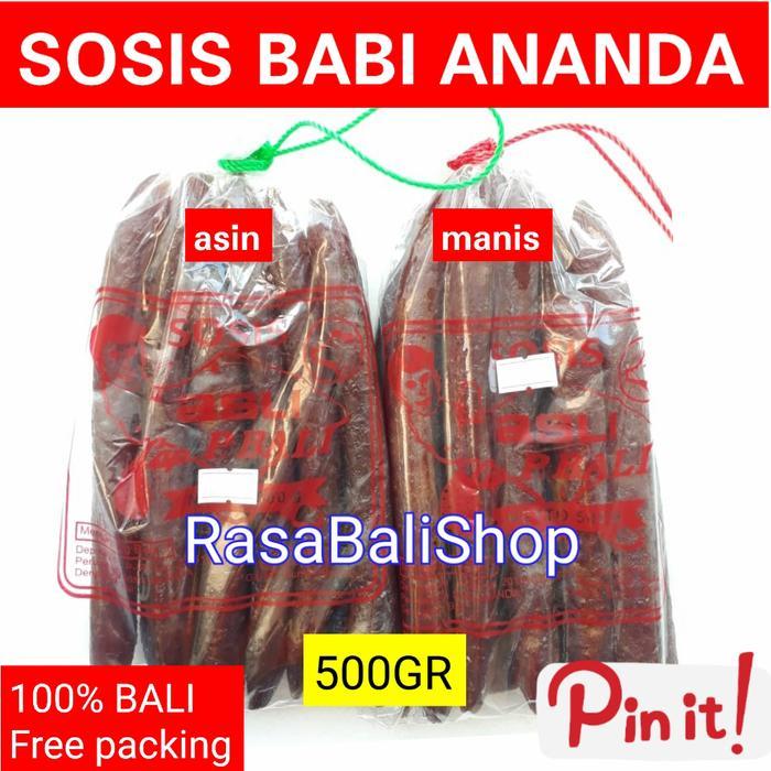 SOSIS BABI ANANDA, LAPCHIONG BABI, LAPJHONG BABI, SOSIS CAP PULAU BALI - Asin