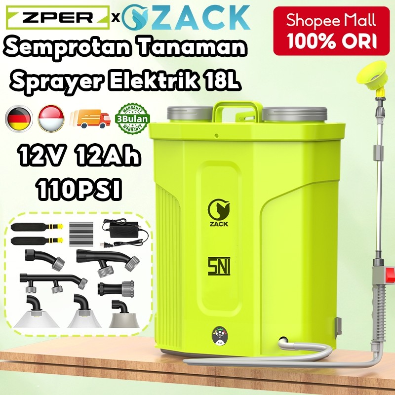 ZPER x ZACK Alat Semprot Tangki Sprayer Manual 18 Liter Alat Semprotan Hama Padi Sprayer Elektrik