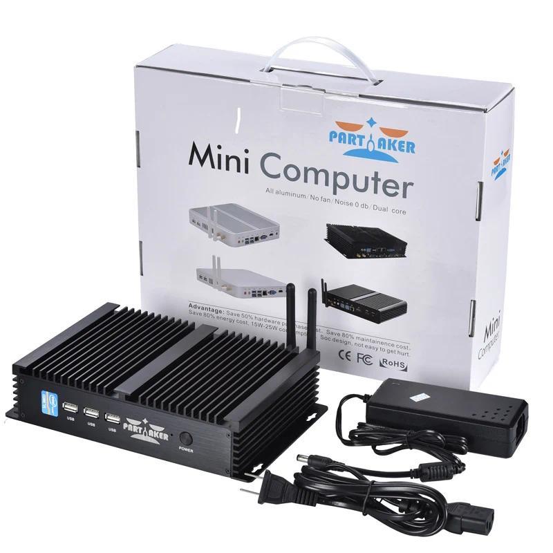 Industrial PC Intel Core i7 8565U i5 8250U i3 8140U 2*DDR4 1*mSATA+1*M.2+1*2.5''SATA Fanless Mini Co