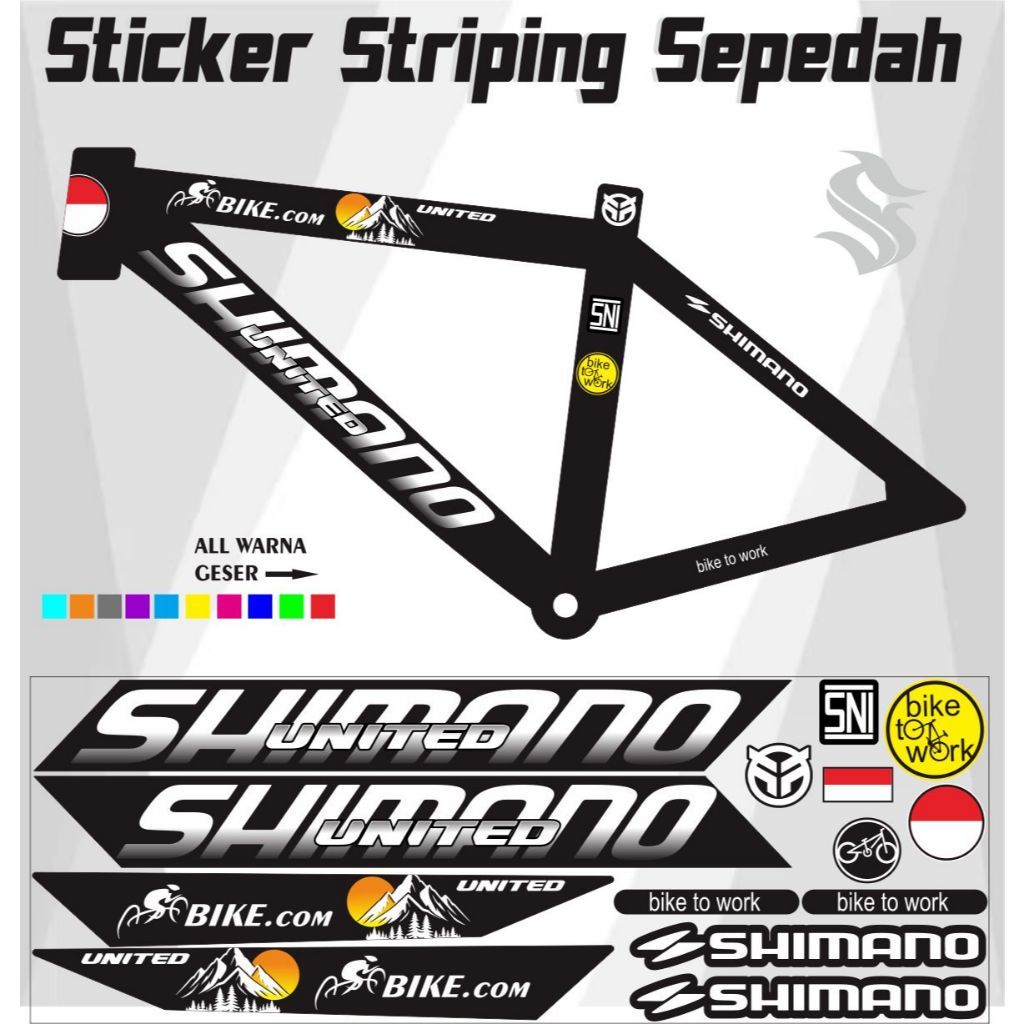 STIKER SEPEDAH / STRIPING SEPEDAH MOTIF BARU POLET STIKER SEPEDAH