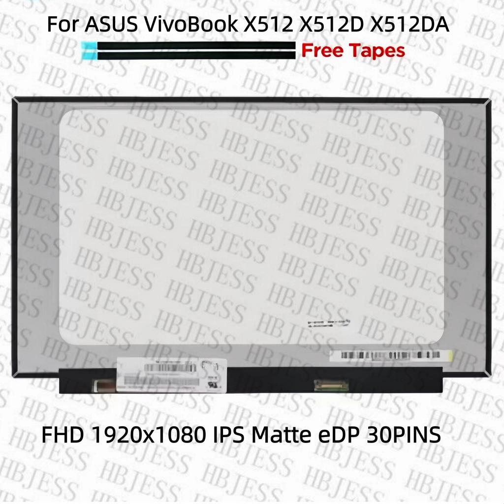 For ASUS VivoBook X512 X512D X512DA FHD 1920x1080 15.6 inch IPS Matte LCD LED SCREEN splay eDP 30p
