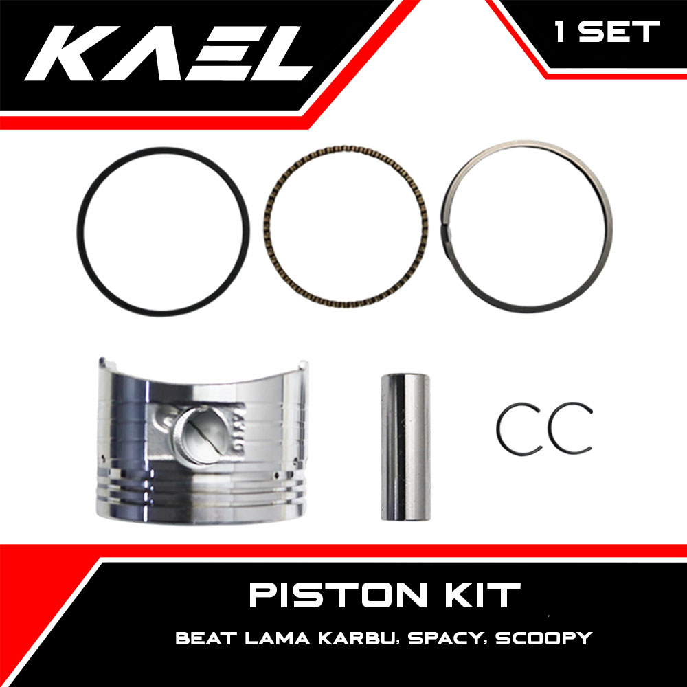 Piston Kit Beat Lama Karbu & Spacy & Scoopy Kit Standar STD Assy Ring Seher KAEL