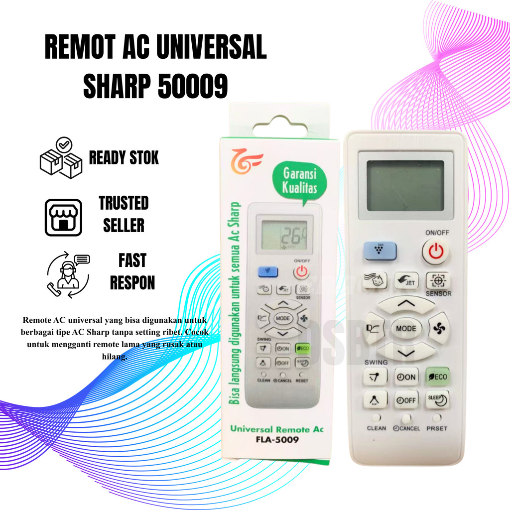 REMOTE AC SHARP UNIVERSAL 5009