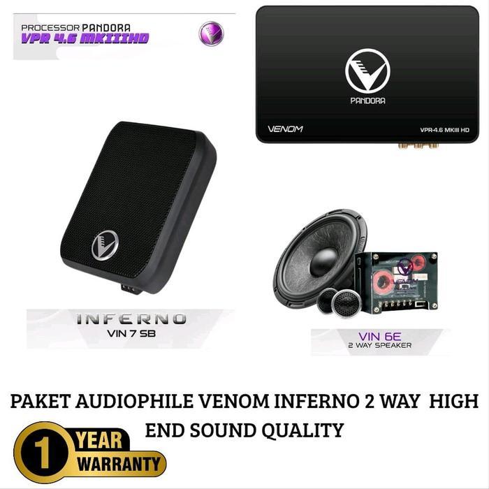 Paket Audio Mobil Audiophile Venom Inferno 2Way High End Sound Quality DSP VPR 4.6 MK3HD Dab Subwoof