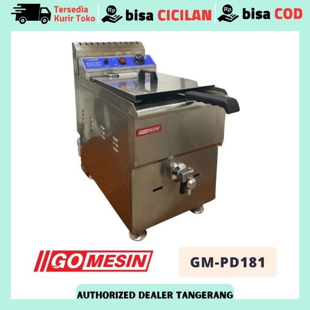 Deep Fryer Gas Thermostat 17 Liter Deep Fryer Penggorengan Gomesin GM-PD181
