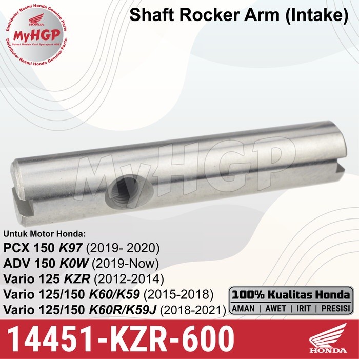 14451KZR600 Pen Pelatuk Shaft Rocker Arm Vario-125/150 PCX/ADV ASLI 14451-KZR-600 14451 KZR 600