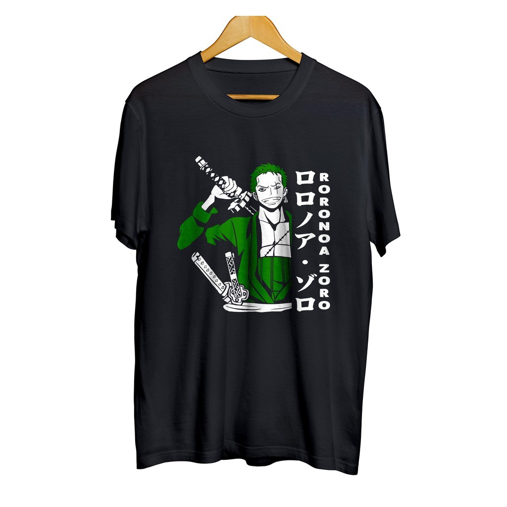 Kaos anime ZORO BOUNTY HUNTER  ONE PIECE Kaos Anime Cotton 24s