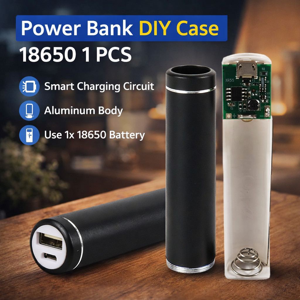 Power Bank DIY Case 18650 Box Modul Charger Portable Alumunium Shell
