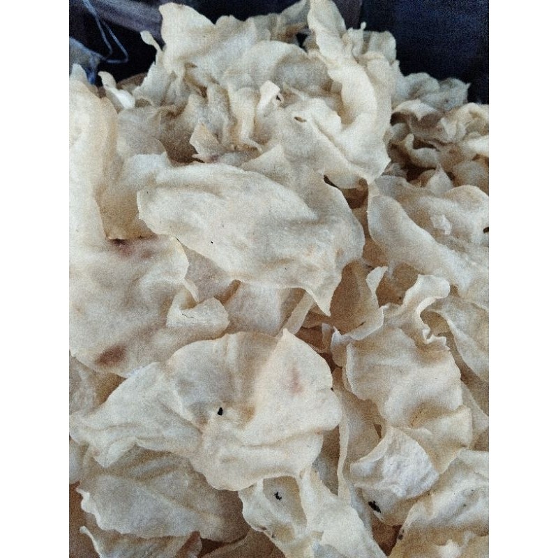 kripik gadung mentah, siap digoreng