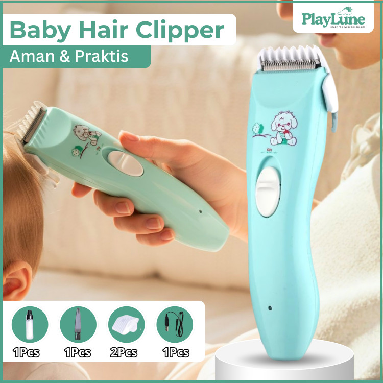 Alat Cukur Elektrik Set 6 IN 1 Alat Cukur Rambut Bayi Baby Hair Clipper Cukur Rambut Mesin Cukur Ram
