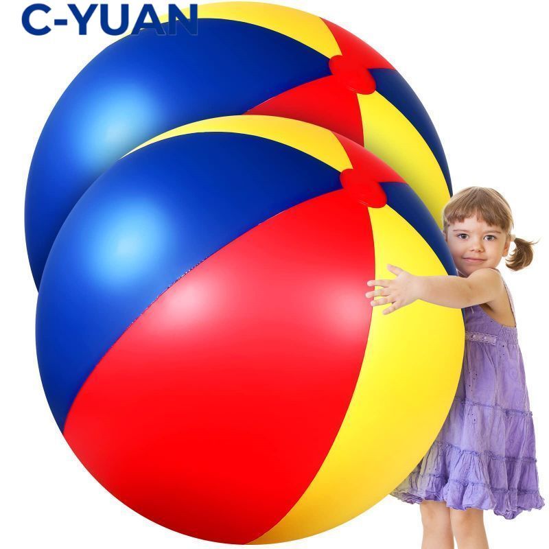 CYUAN Bola Pantai Jumbo Tiup 150cm Giant Beach Ball Warna Bola Pantai Tiup Super Jumbo Bola Pantai