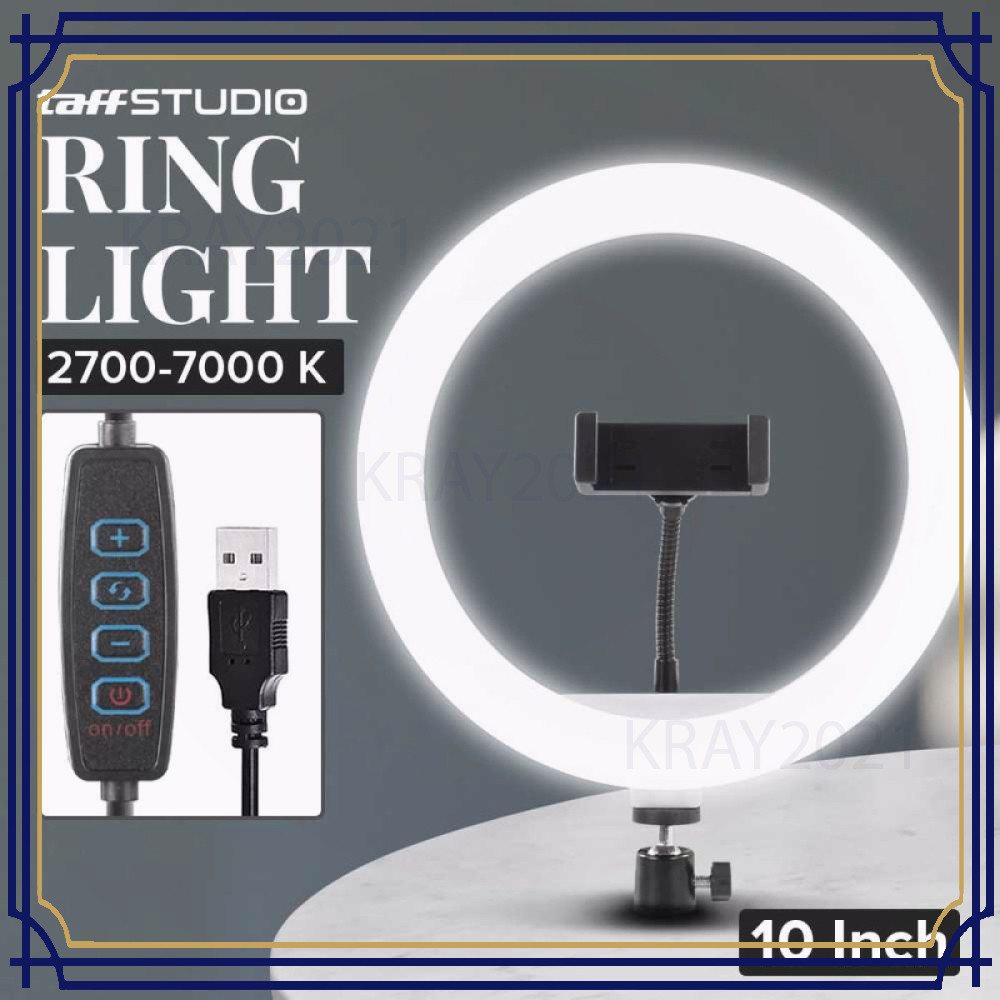 Lampu Ring Light 120 LED 10W Dimmable 2700-7000K 10 Inch FT448