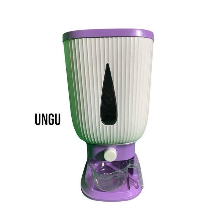 Mall Perabot | Dispenser Beras 10 Liter | Wadah Penyimpanan Beras Otomatis | Rice Dispencer Tempat R