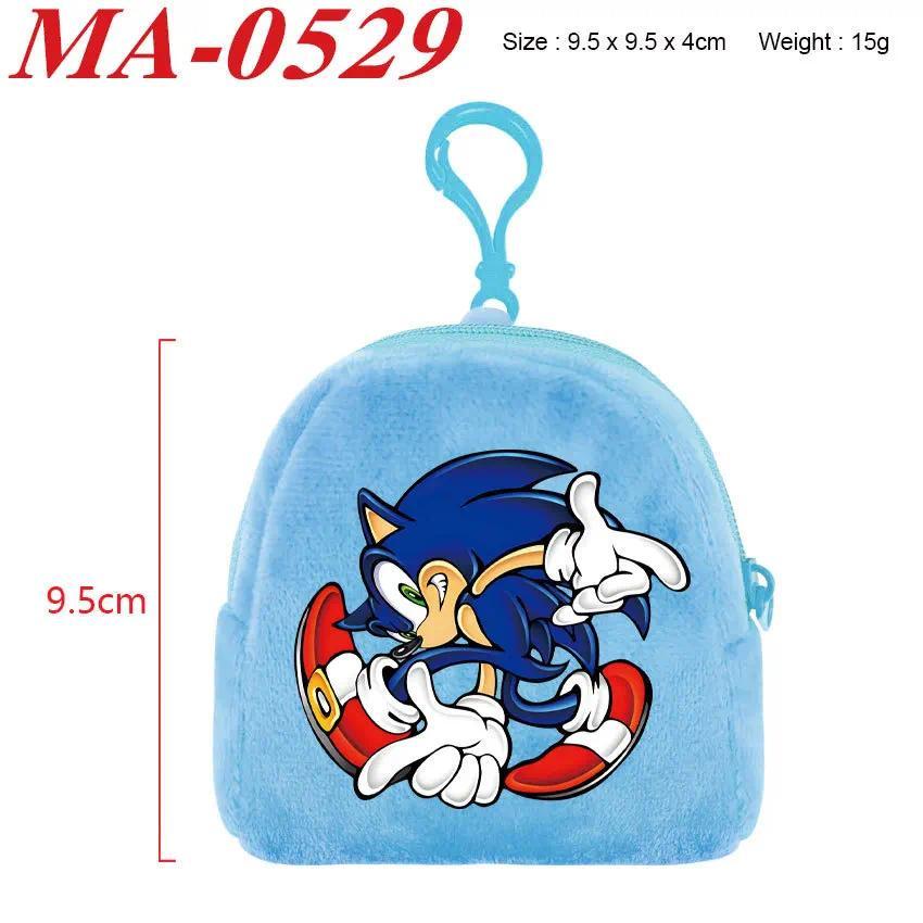 Sonic Anime Plush Coin Purse Hedgehog Cute Plush Keychain Coin Bag Tails Amy Shadow Card Bag Backpac