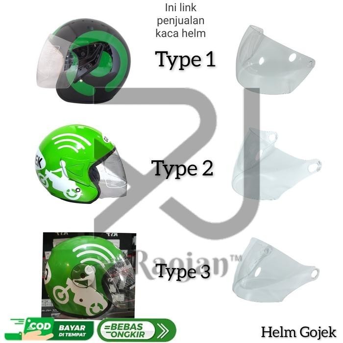 Kaca helm Driver Gojek Visor helm gojek