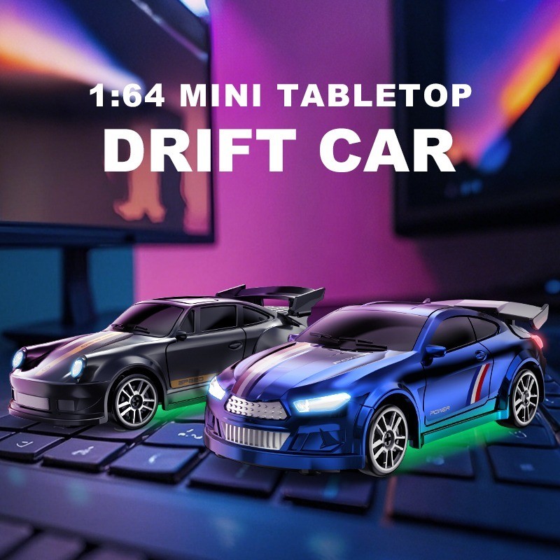 Desktop Drift Car 1:64 Mobil RC Mini bisa Drift 4WD Full Propo