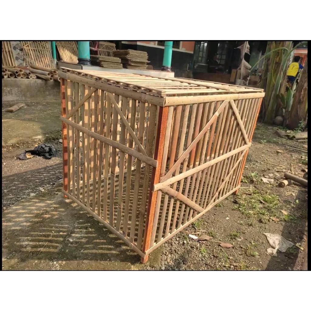 Kandang Ayam Umbaran Tanpa Alas 70x70x70 Cm Kandang Ayam Bambu Umbaran