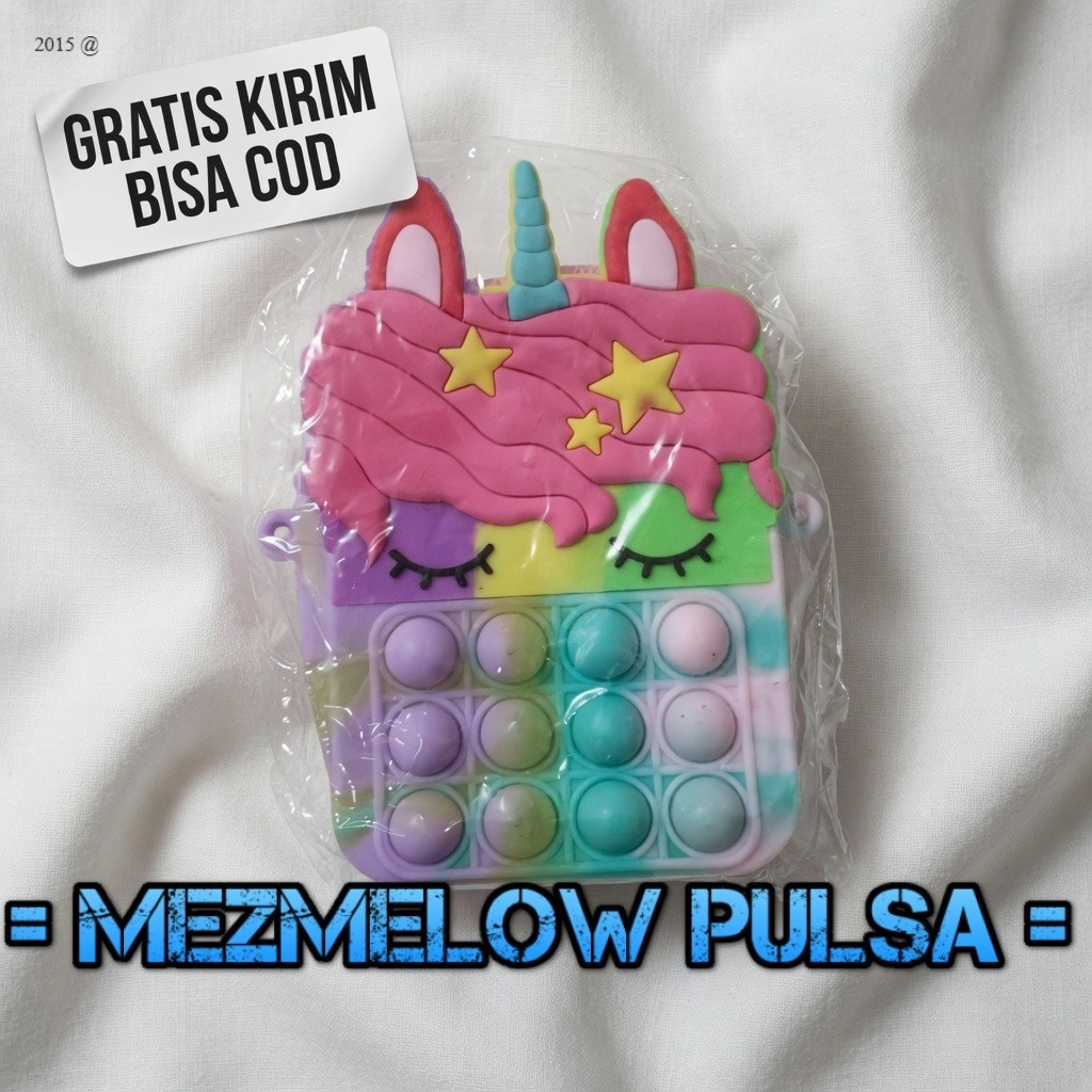 TAS POP IT 3D KARAKTER KUDA UNICORN TAS ANAK POP IT MINI SLING BAG