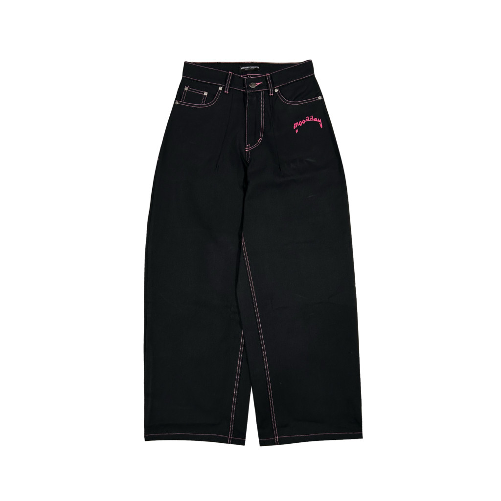 RAW DENIM BAGGY PINK KAREEM MOODDAY PROJECT