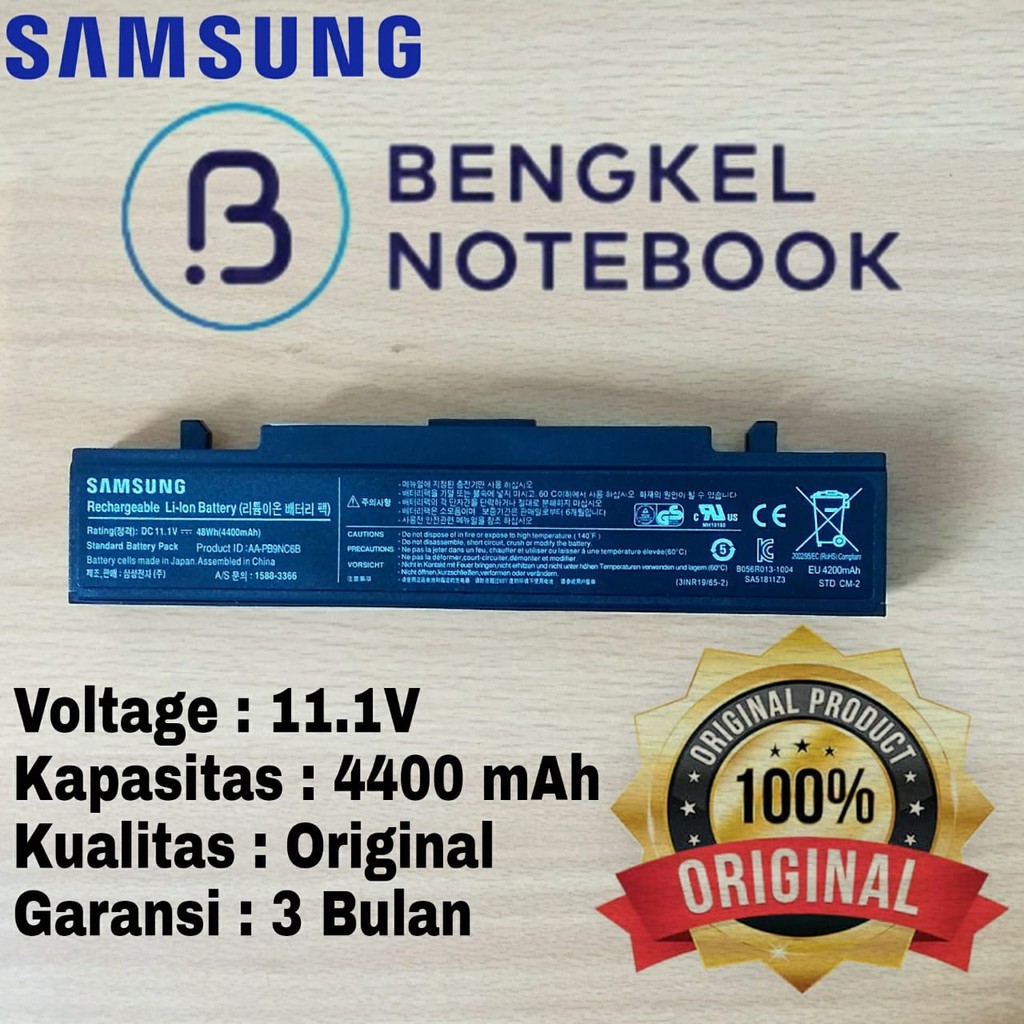 Baterai Samsung NP275E RV409 RV408 RV508 RF510 RF411 R430 P580  P530 P430 P428 P230 RV513  AA-PB9NC6