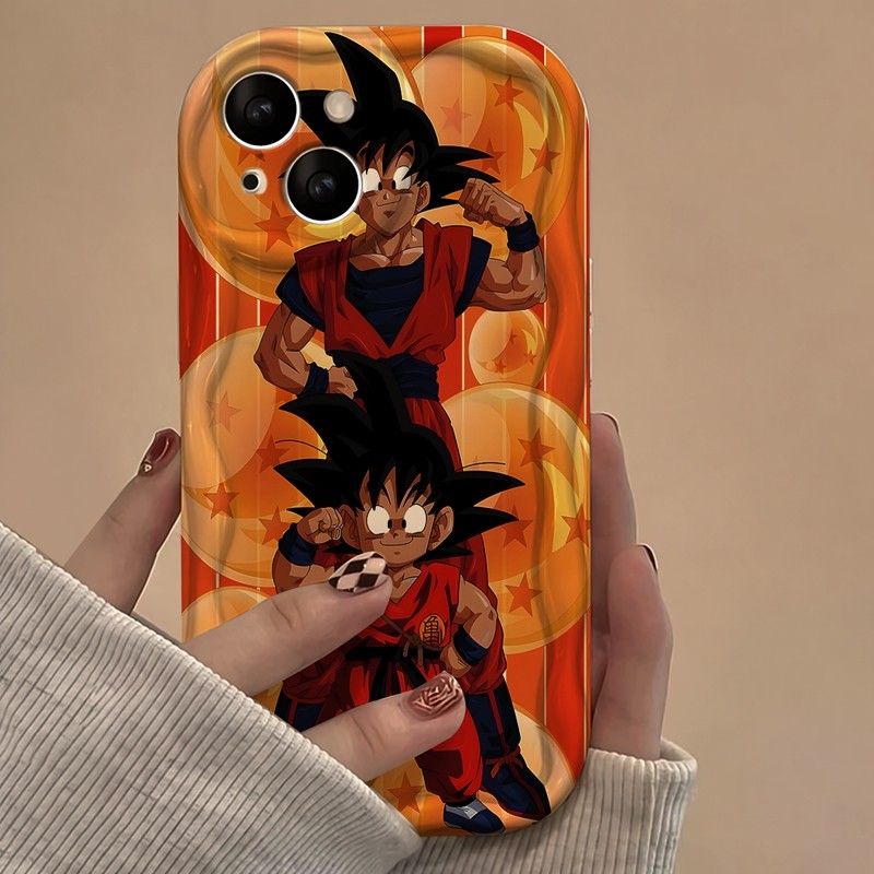Casing iPhone Redmi Goku Muda Dan Dewasa Untuk iPhone 16 15 14 13 12 11 Mini Pro E MAX Untuk Redmi 9