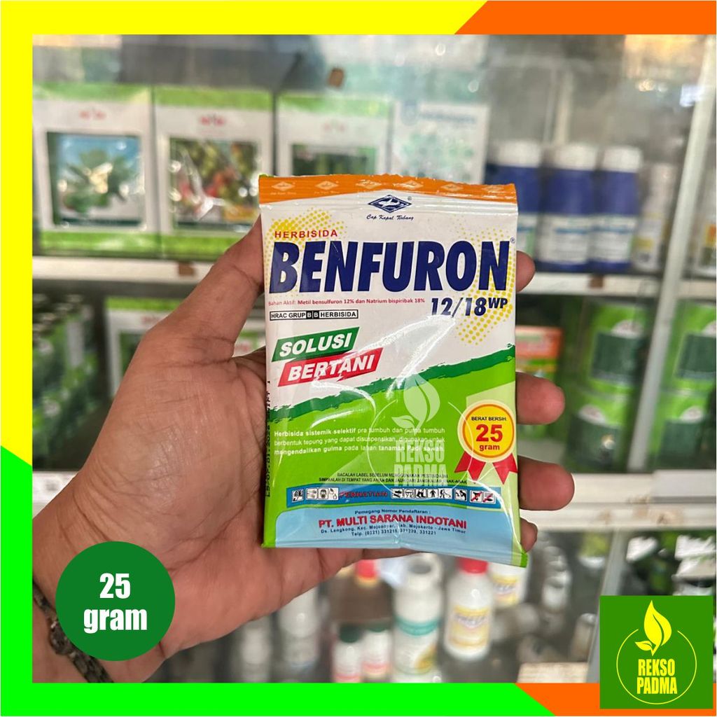 BENFURON 25gram Herbisida Sistemik Pra & Purna tumbuh Padi