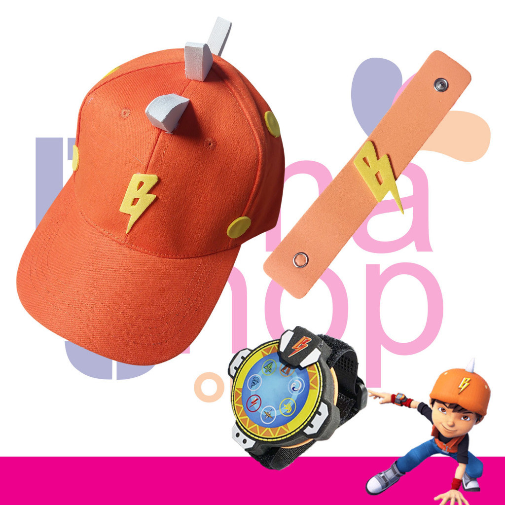 TOPI BOBOIBOY GALAXY + JAM TANGAN KUASA + GELANG Saale